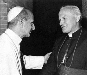 Paul VI and Cardinal Wojtyla