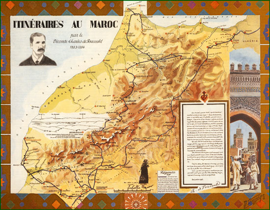 The itinerary of Charles de Foucauld in Morocco.
