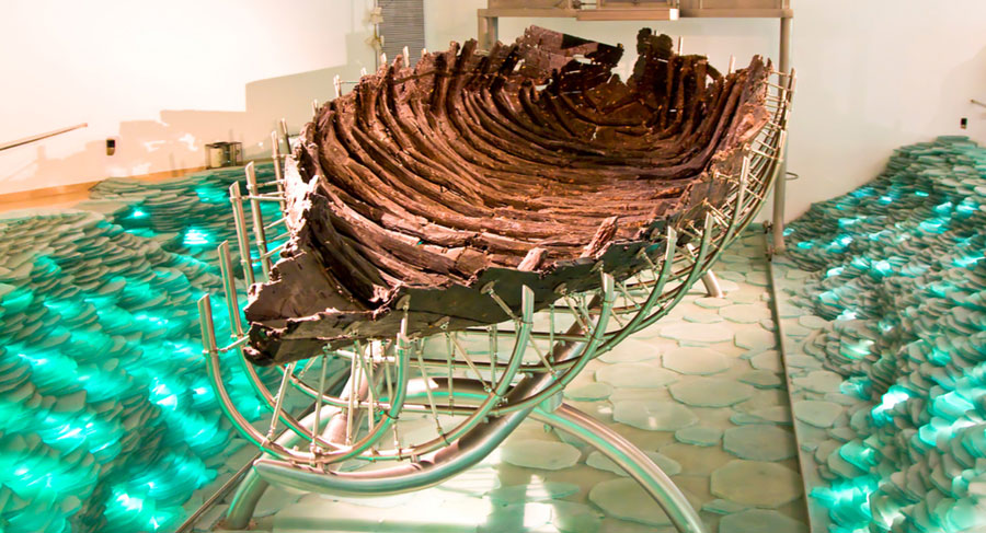 The Magdala boat, radiocarbon dated to the time of Jesus.